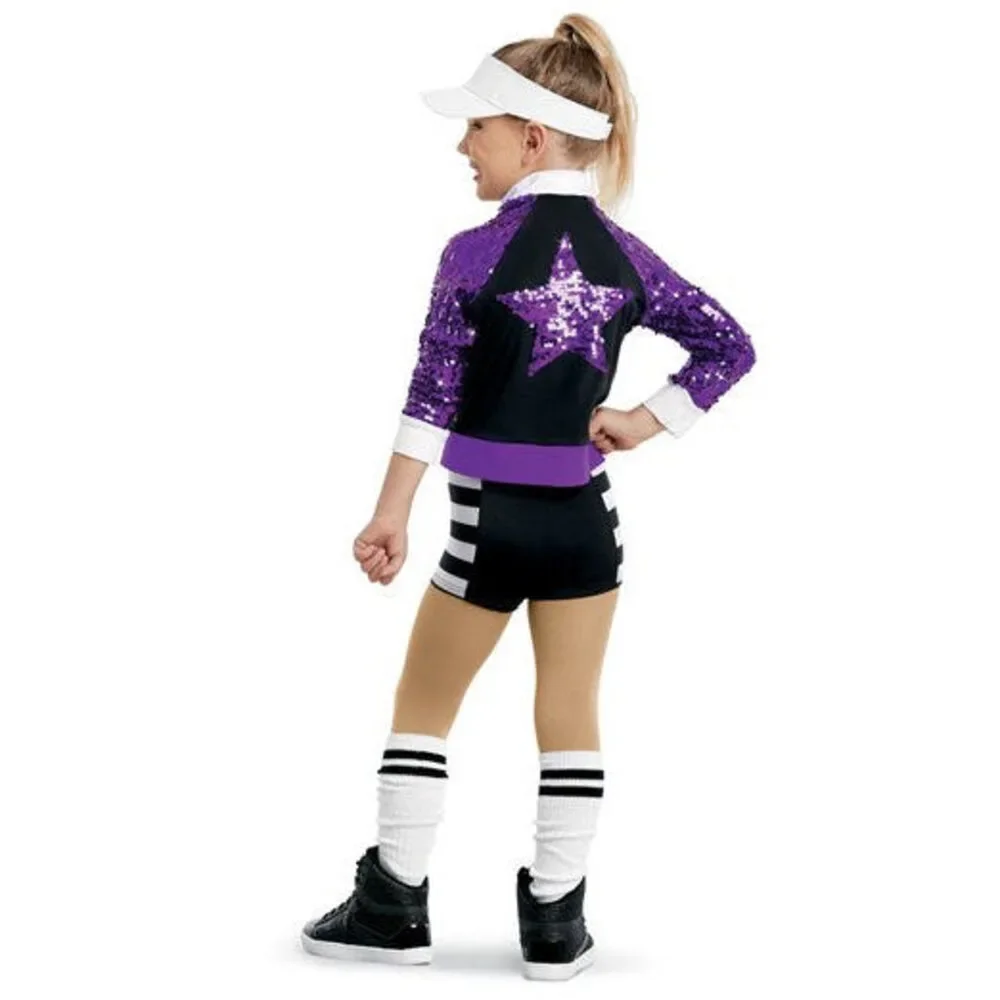 Pre-Owned Dance Costume Weissman 10952 Large Child Purple Hip Hop